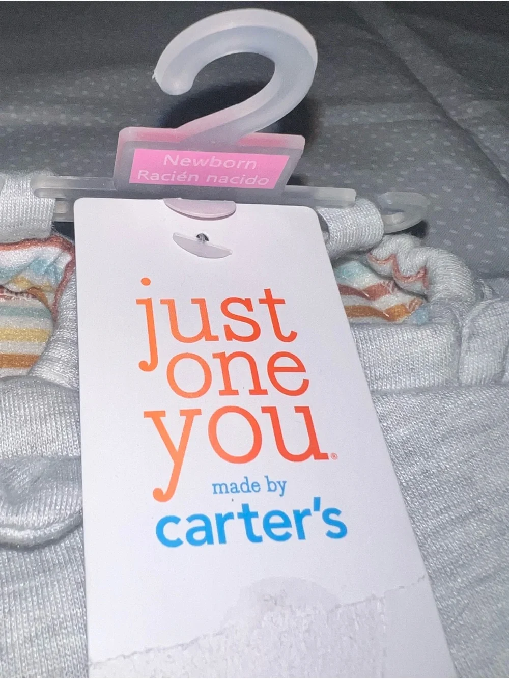 Just One You by Carters Gray Baby Moccasins